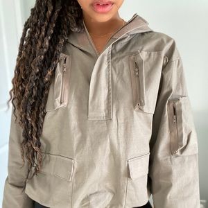 PLT Taupe Cargo Hoodie